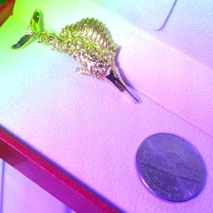Sword fish brooch/pin signed Gerri